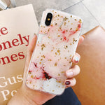 Luxury Gold Foil Bling Marble Phone Case For iPhone