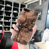 Luxury Gold Foil Bling Marble Phone Case For iPhone